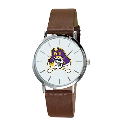 Men's Brown ECU Pirates Plexus Leather Watch