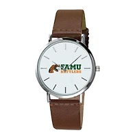 Men's Brown Florida A&M Rattlers Plexus Leather Watch