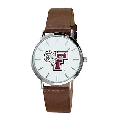 Men's Brown Fordham Rams Plexus Leather Watch