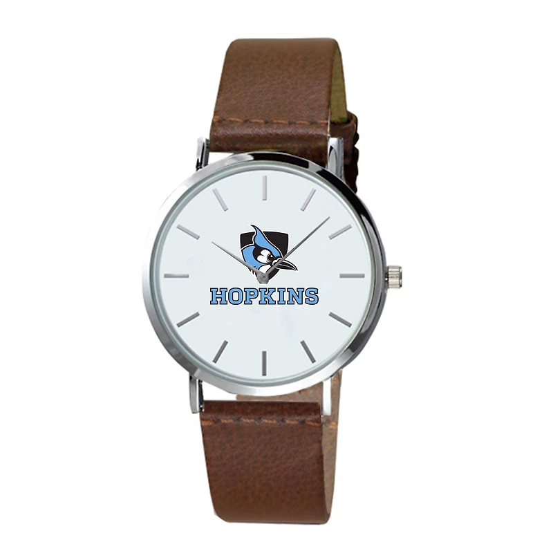 Men's Brown Johns Hopkins Blue Jays Plexus Leather Watch