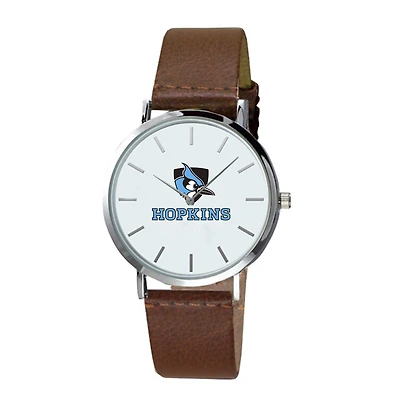 Men's Brown Johns Hopkins Blue Jays Plexus Leather Watch