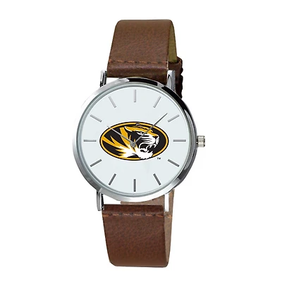 Men's Brown Missouri Tigers Plexus Leather Watch