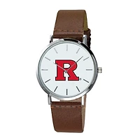 Men's Brown Rutgers Scarlet Knights Plexus Leather Watch