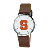 Men's Brown Syracuse Orange Plexus Leather Watch