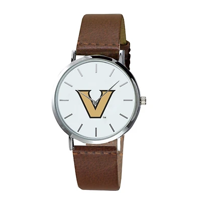 Men's Brown Vanderbilt Commodores Plexus Leather Watch