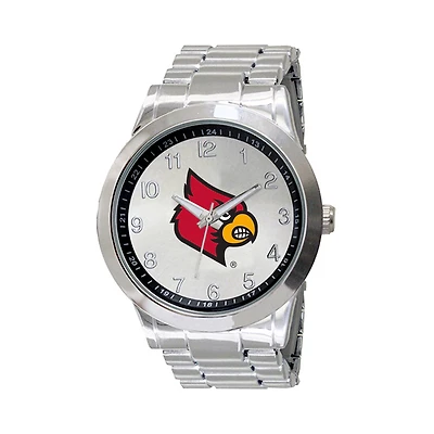 Men's Silver Louisville Cardinals Integris Stainless Steel Watch