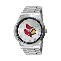 Men's Silver Louisville Cardinals Integris Stainless Steel Watch