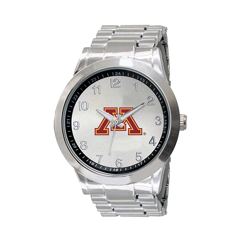 Men's Silver Minnesota Golden Gophers Integris Stainless Steel Watch