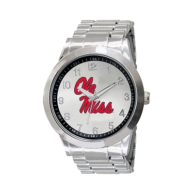 Men's Silver Ole Miss Rebels Integris Stainless Steel Watch