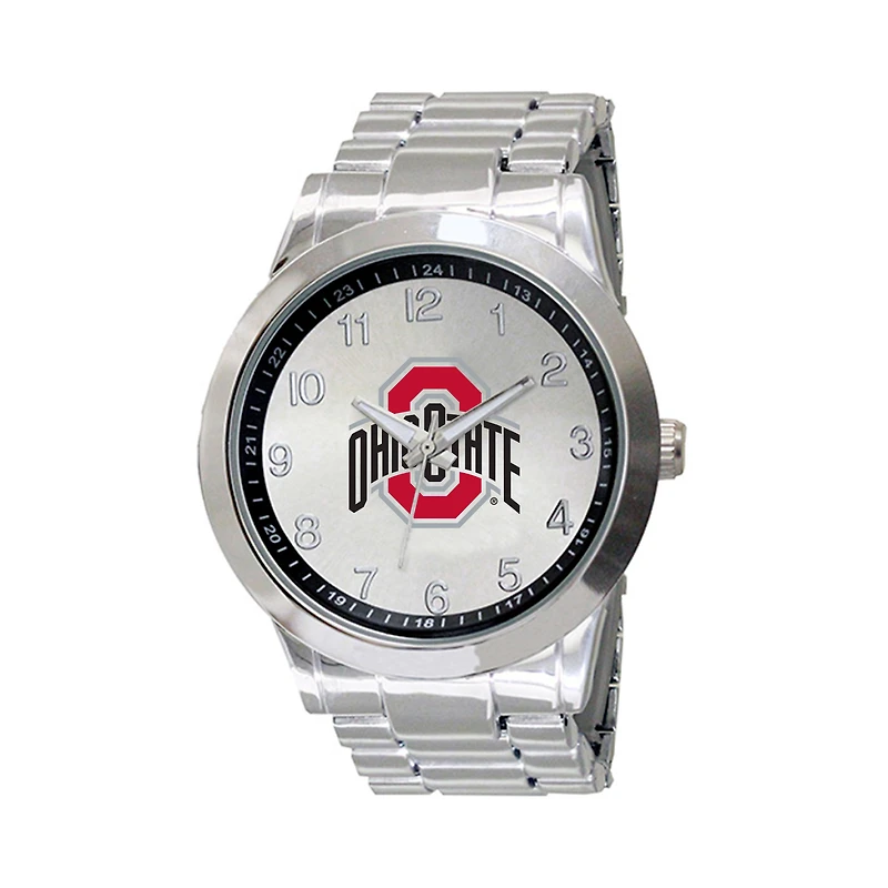 Men's Silver Ohio State Buckeyes Integris Stainless Steel Watch