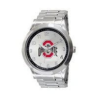 Men's Silver Ohio State Buckeyes Integris Stainless Steel Watch