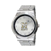 Men's Silver Navy Midshipmen Integris Stainless Steel Watch