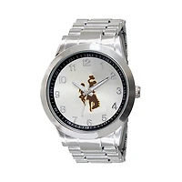 Men's Silver Wyoming Cowboys Integris Stainless Steel Watch