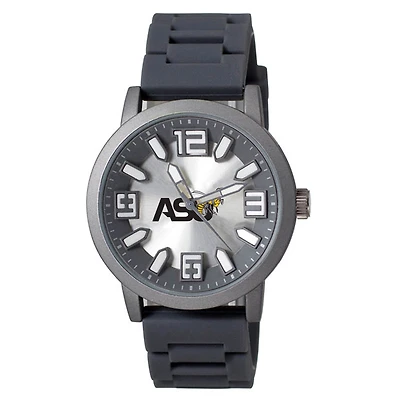 Men's Black Alabama State Hornets Enigma Silicone Strap Watch