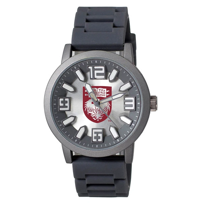 Men's Black UChicago Maroons Enigma Silicone Strap Watch