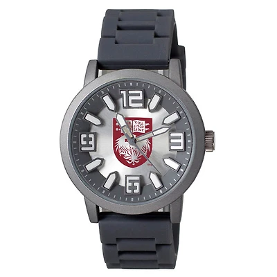 Men's Black UChicago Maroons Enigma Silicone Strap Watch