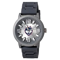 Men's Black UConn Huskies Enigma Silicone Strap Watch