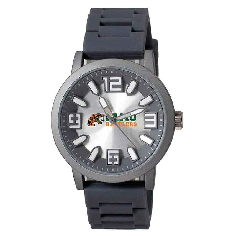 Men's Black Florida A&M Rattlers Enigma Silicone Strap Watch