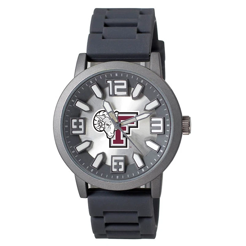 Men's Black Fordham Rams Enigma Silicone Strap Watch