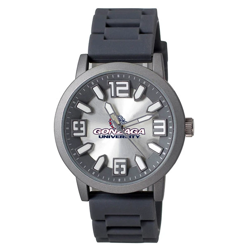 Men's Black Gonzaga Bulldogs Enigma Silicone Strap Watch