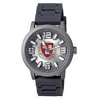 Men's Black Harvard Crimson Enigma Silicone Strap Watch