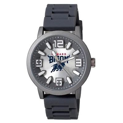 Men's Black Howard Bison Enigma Silicone Strap Watch
