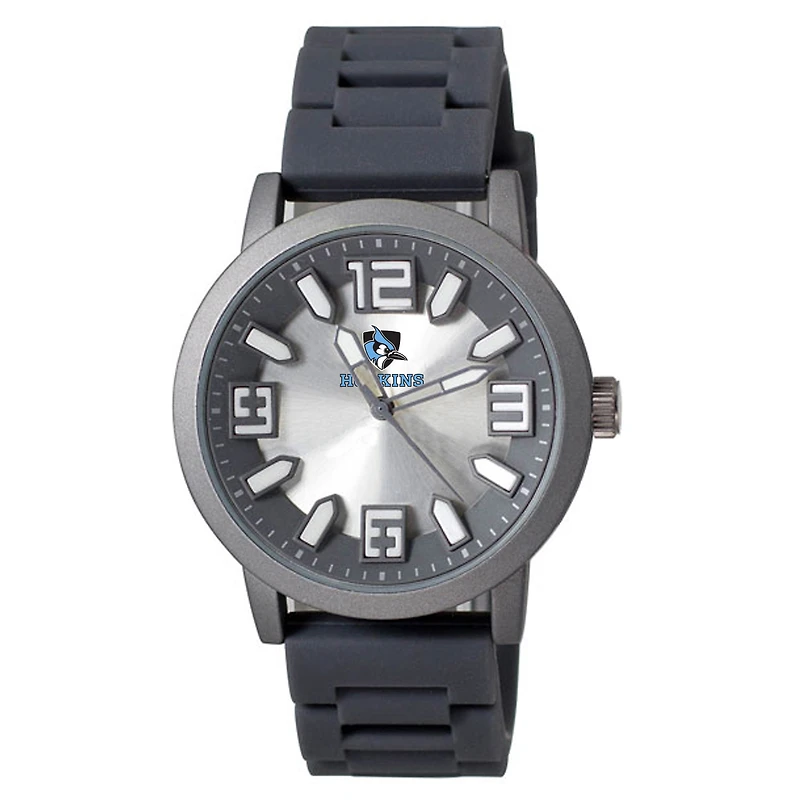 Men's Black Johns Hopkins Blue Jays Enigma Silicone Strap Watch