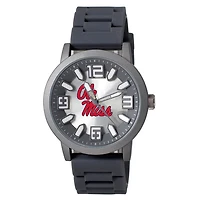 Men's Black Ole Miss Rebels Enigma Silicone Strap Watch