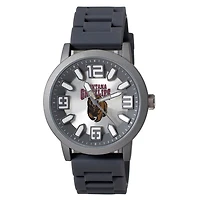 Men's Black Montana Grizzlies Enigma Silicone Strap Watch