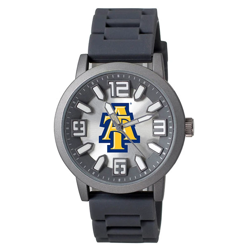 Men's Black North Carolina A&T Aggies Enigma Silicone Strap Watch