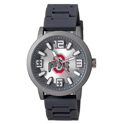 Men's Black Ohio State Buckeyes Enigma Silicone Strap Watch