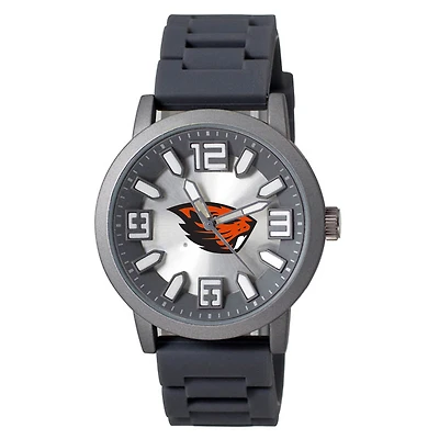 Men's Black Oregon State Beavers Enigma Silicone Strap Watch