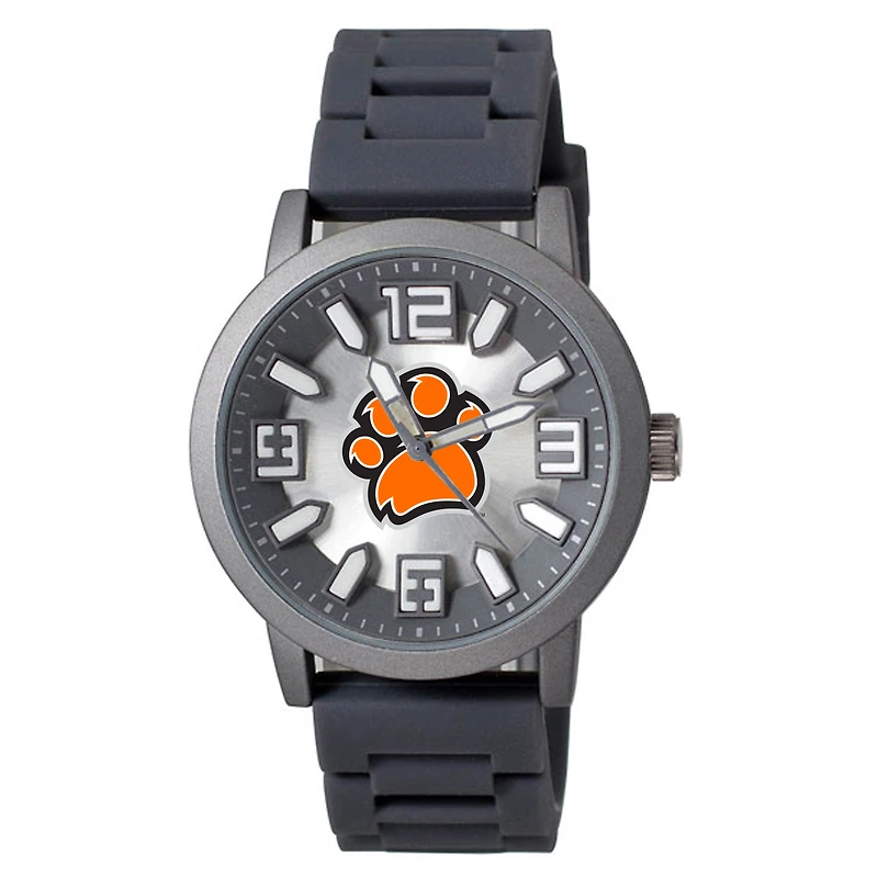 Men's Black Rochester Institute of Technology Tigers Enigma Silicone Strap Watch