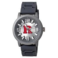 Men's Black Rutgers Scarlet Knights Enigma Silicone Strap Watch