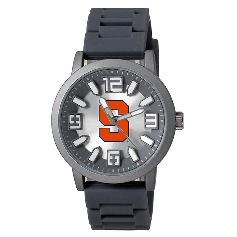Men's Black Syracuse Orange Enigma Silicone Strap Watch