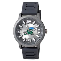 Men's Black Tulane Green Wave Enigma Silicone Strap Watch