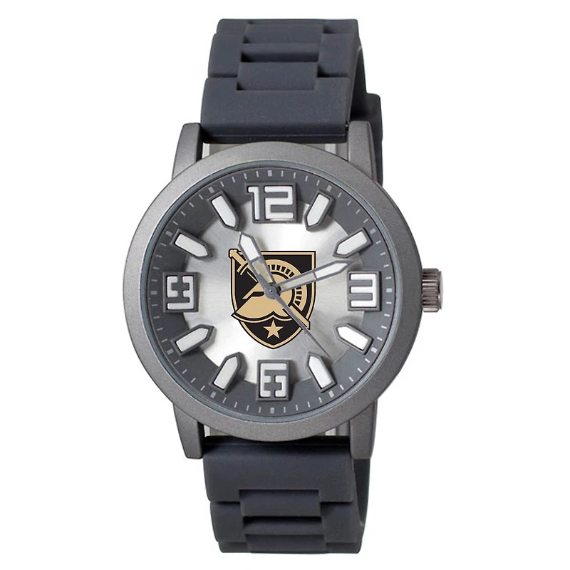 Men's Black Army Black Knights Enigma Silicone Strap Watch