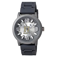 Men's Black Navy Midshipmen Enigma Silicone Strap Watch