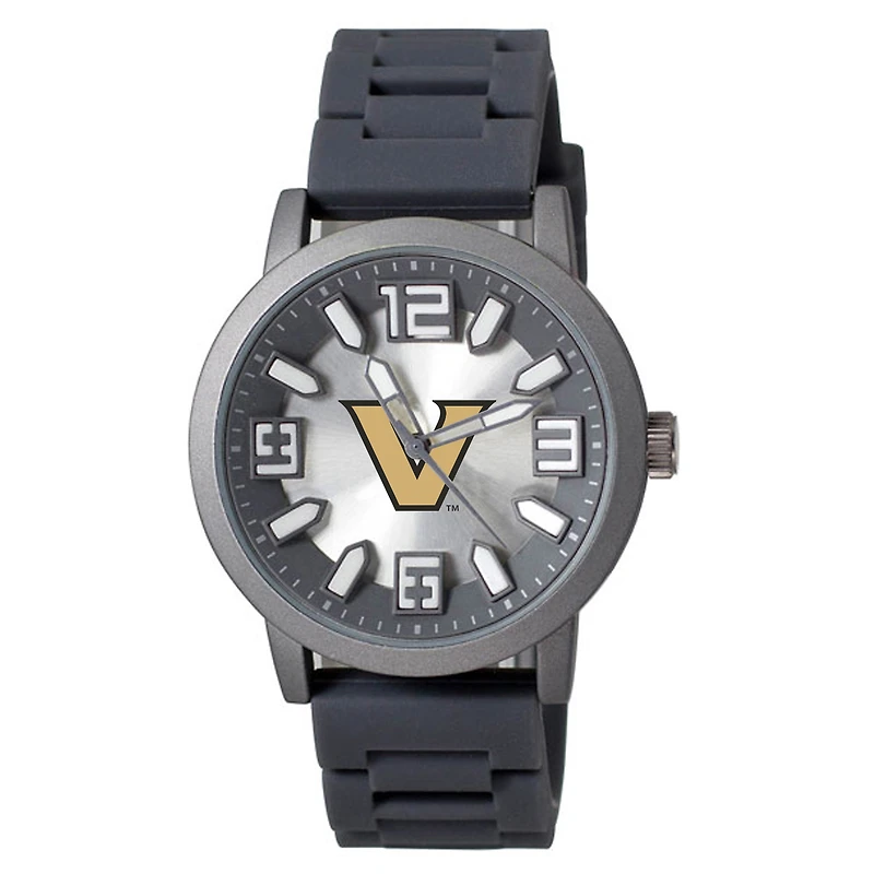 Men's Black Vanderbilt Commodores Enigma Silicone Strap Watch