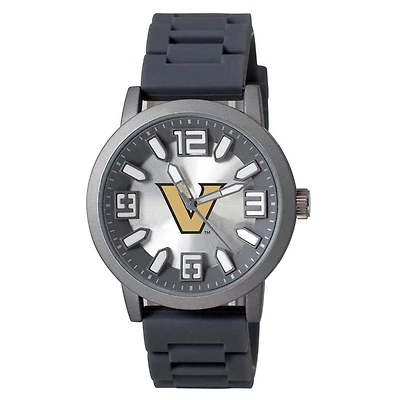 Men's Black Vanderbilt Commodores Enigma Silicone Strap Watch