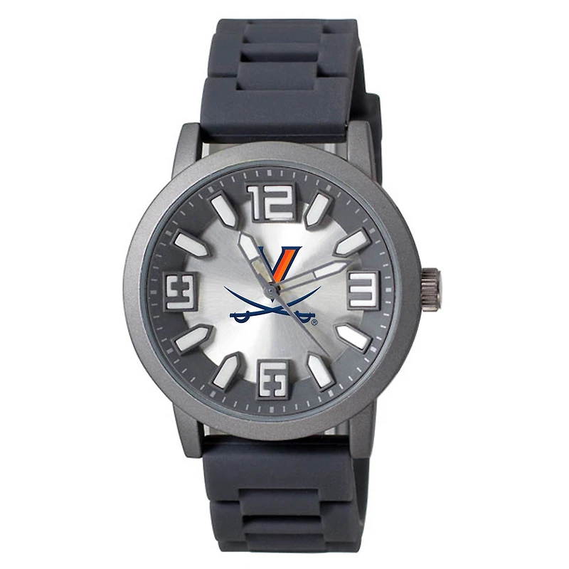 Men's Black Virginia Cavaliers Enigma Silicone Strap Watch