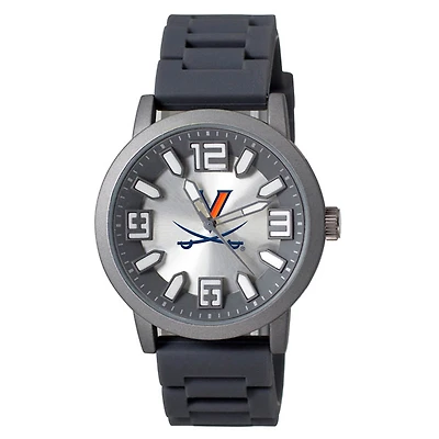 Men's Black Virginia Cavaliers Enigma Silicone Strap Watch