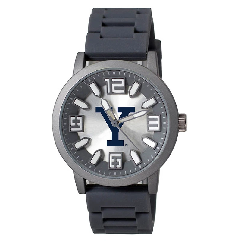 Men's Black Yale Bulldogs Enigma Silicone Strap Watch