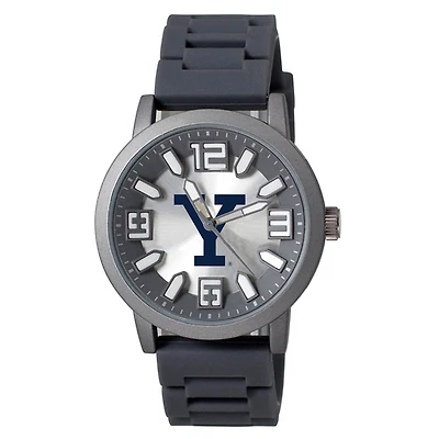 Men's Black Yale Bulldogs Enigma Silicone Strap Watch