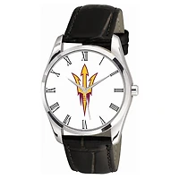 Men's Black Arizona State Sun Devils Berkeley Leather Watch