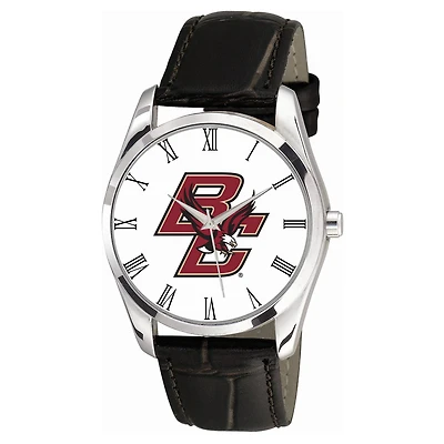 Men's Black Boston College Eagles Berkeley Leather Watch