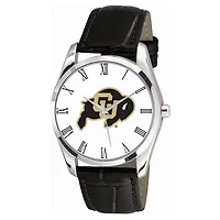 Men's Black Colorado Buffaloes Berkeley Leather Watch