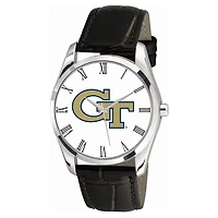 Men's Black Georgia Tech Yellow Jackets Berkeley Leather Watch
