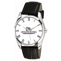 Men's Black Gonzaga Bulldogs Berkeley Leather Watch
