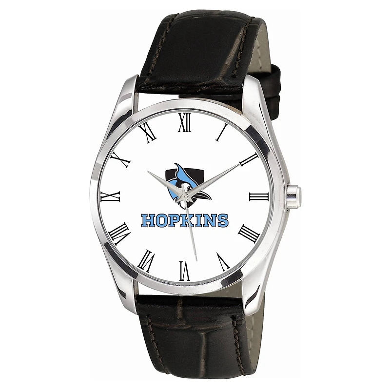 Men's Black Johns Hopkins Blue Jays Berkeley Leather Watch